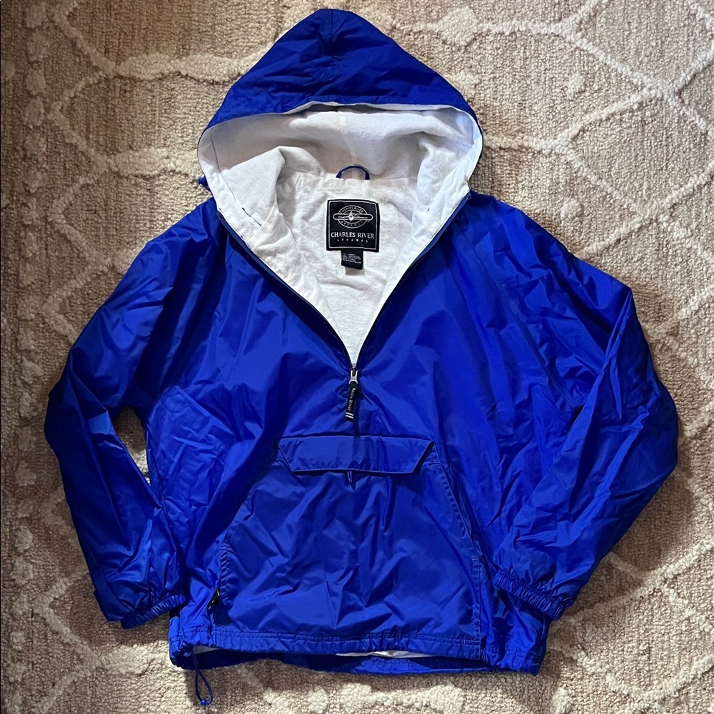 Charles River Apparel Royal Blue Size Small Fleece Lined Windbreaker